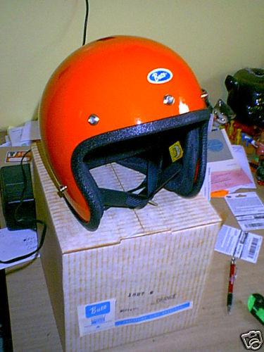 Nos classic vintage buco orange motorcycle helmet