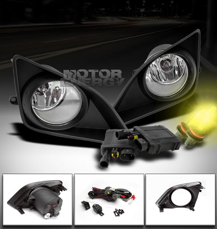 2009 2010 toyota corolla jdm bumper clear fog lights lamp+switch+harness+hid kit