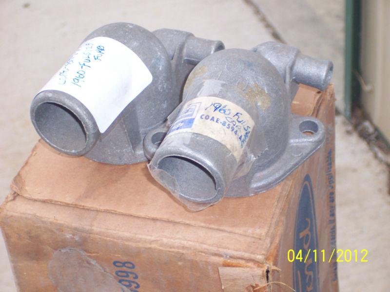 1960 ford galaxie and other  ford cars nos 2 thermostat housings,c0ae-8594-a