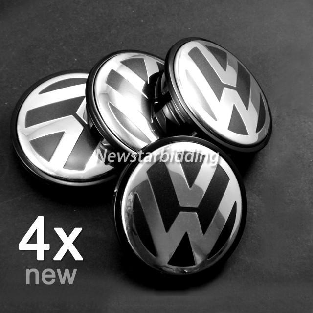 4 vw emblem jetta passat polo golf quality wheel center hub 65mm caps 3b7601171