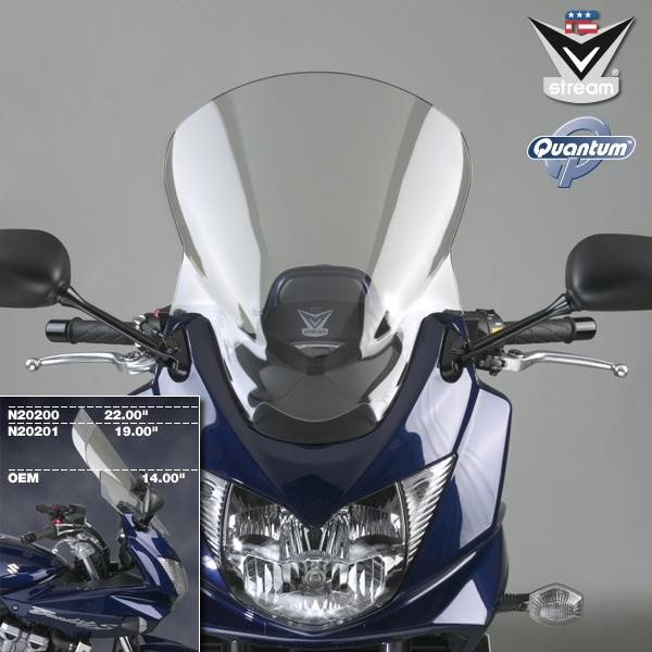 Suzuki gsf1250s bandit 2007-11 vstream tall windscreen/shield light tint n20201 