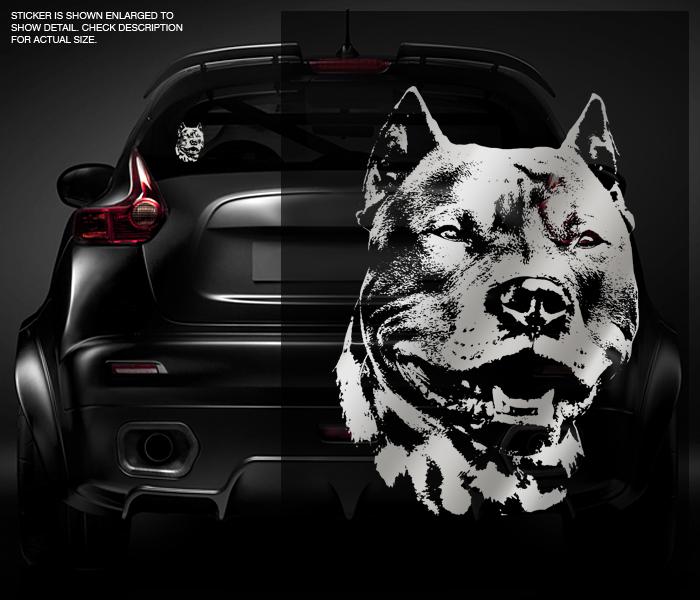 Pitbull dog decal metallic silver 5"x3.6" pit bull terrier pitt sticker pb2 zu1