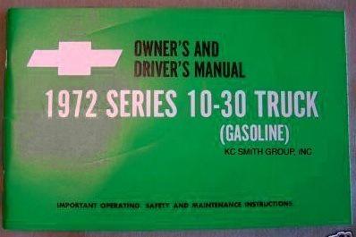 1972 chevy truck owners manual