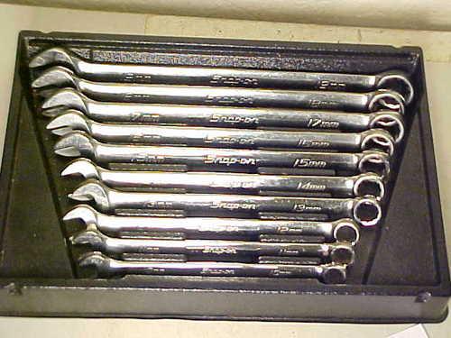 Snap-on metric combination wrench set 10mm-19mm