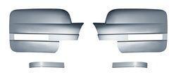 Brite chrome mirror covers for 2009 - 2013 f150