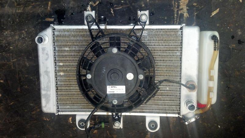 Polaris predator 500 radiator with fan overflow cap complete 