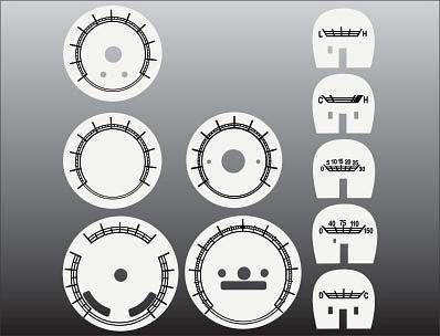 1967-1972 chevrolet truck instrument cluster white face gauges 67-72