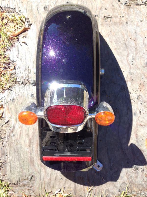  oem 2009 & newer harley street glide rear fender (big purple flake)