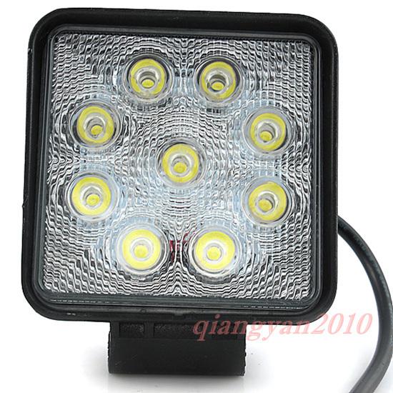 27w led work light flood beam offroads lamp light boat truck 12v 24v 4wd