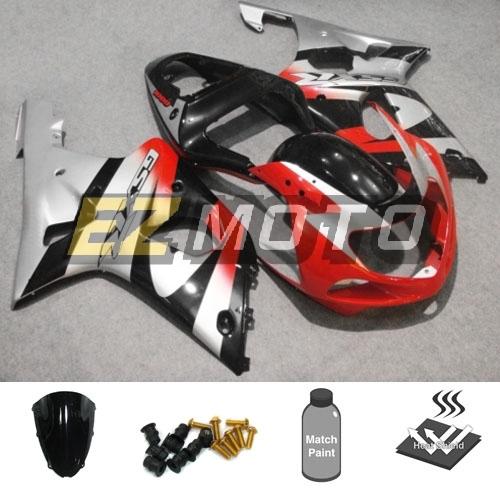 Inj fairing kit pack w/ windscreen & bolts for suzuki gsxr 1000 k1 2001 2002 aj