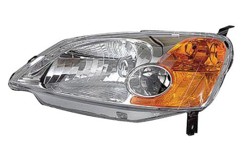 Replace ho2502116 - 01-03 honda civic front lh headlight lens housing