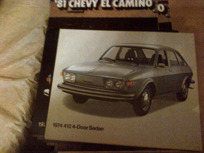 Purchase lot of 4 1974 Volkswagen 412 4 soor 1 page Brochures in ...