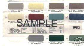 1951 1952 packard clipper 200 250 300 400 51 52 paint chips sherwin williams 2