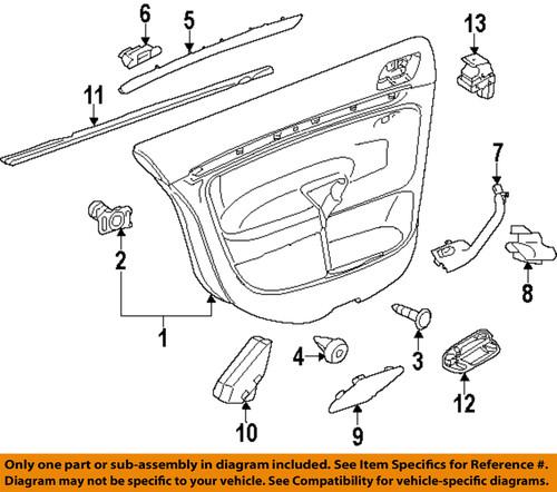 Volkswagen oem 5c686710182v interior-rear door-speaker grille