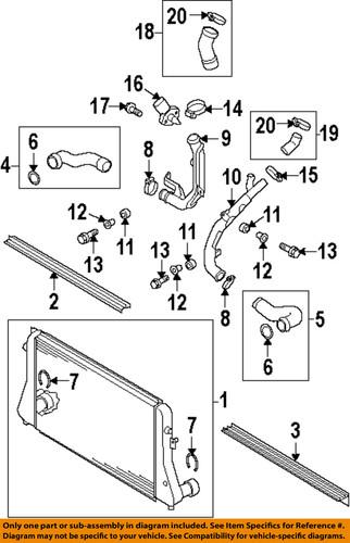 Volkswagen oem 1k0145832r intercooler-pressure hose