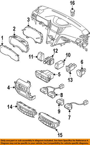 Subaru oem 72311aj03a cluster & switches-heater control