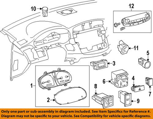 Toyota oem 5590007180 cluster & switches-temperature control