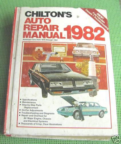 Chilton auto repair manual 1982 american used hardbound