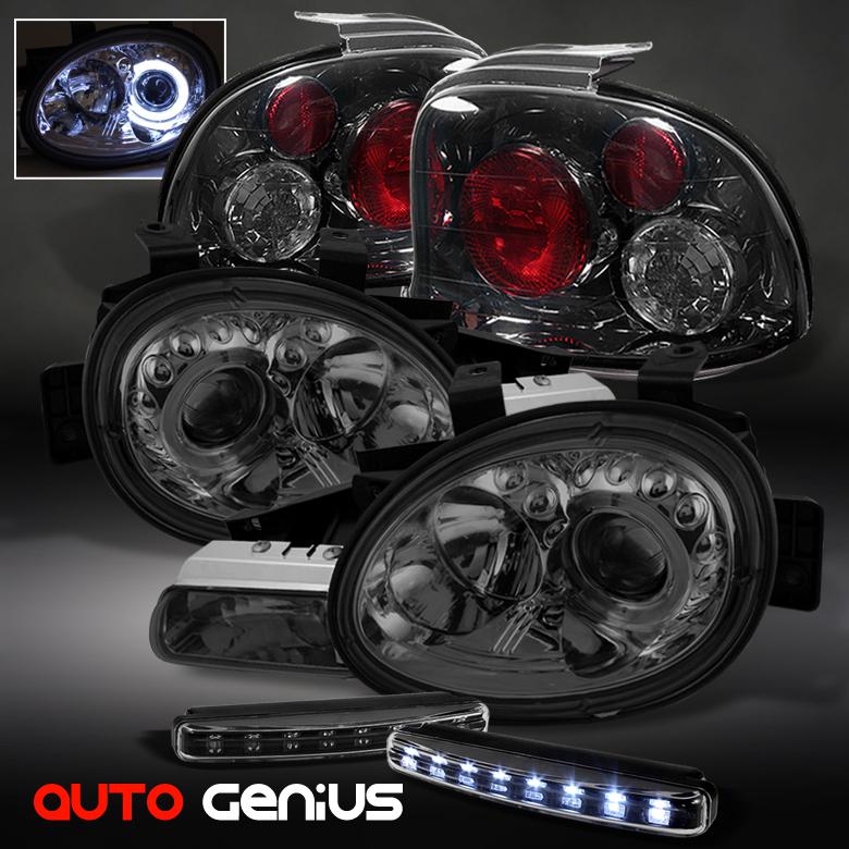 95-99 neon smoke projector headlights + altezza tail lights + daytime led drl