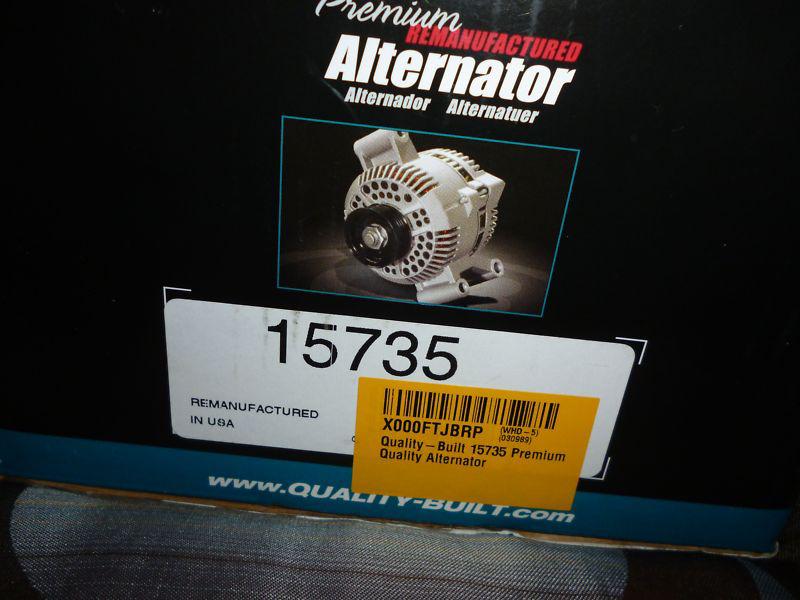 Quality-built 15735 premium quality alternator - remanufactured in usa