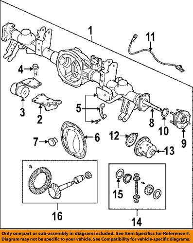 Mopar oem 5135943ac axle & differential-pinion assembly