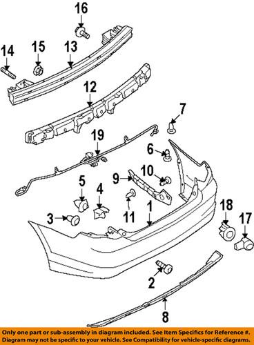 Ford oem ae5z17808ba rear bumper-deflector