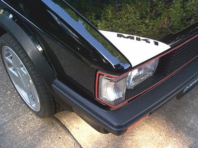 Early vw rabbit gti and cabriolet mk1 hood graphics *** white ***