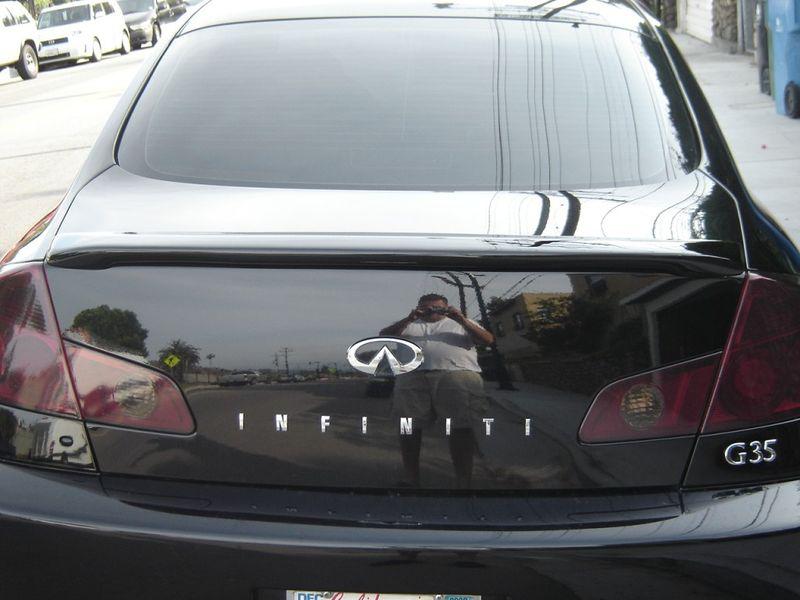 Painted 03-06 infiniti g35 sedan rear oe lip spoiler