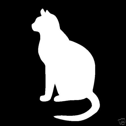 2 pack - cat silhouette truck car decal window decals sticker pets animal decals