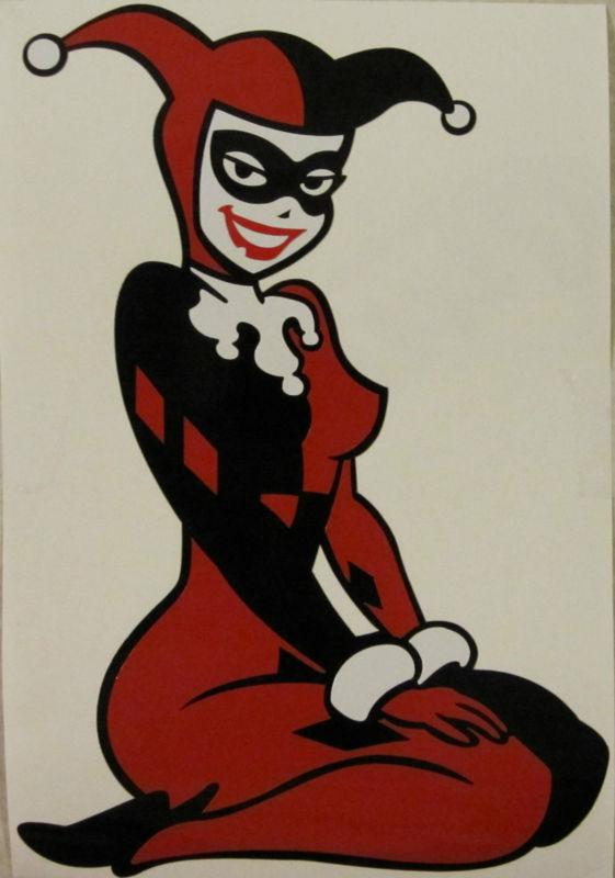 Harley quinn vinyl decal 5" x 3 1/2" full color