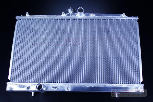 Godspeed 03-07 evolution evo8 evo9 gsr mr 4g63 turbo aluminum radiator w /cap