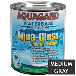 Brand new - aquagard aqua gloss waterbased enamel - 1qt - medium grey - 80018