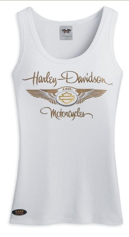 Harley-davidson® women's limited edition 110th white tanke 2xl