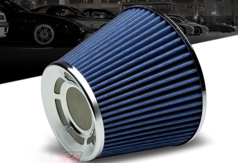 3.0" blue cold air intake cone micro gauze filter