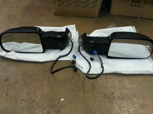 03-06 silverado suburban gmc sierra yukon side door towing mirror set oem