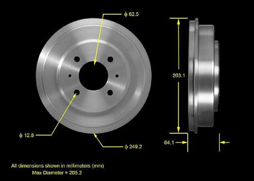 Bendix pdr0781 rear brake drum-brake drum