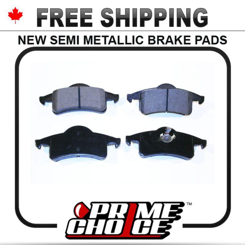 New premium complete set of rear metallic disc brake pads with shims