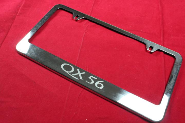 Infiniti qx56 license plate frame stainless steel chrome