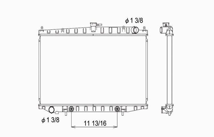 Replacement radiator 98-99 nissan altima automatic / manual 2.4l l4 214609e000