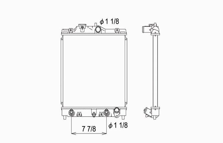 Replacement radiator 99-00 honda civic automatic / manual 1.6l l4 19010p2j902