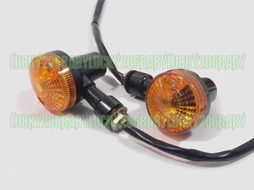 Black plastic turn signal indicator light for moto motors 2 wires ts22 7d