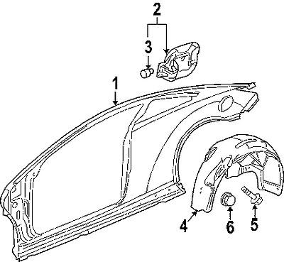 Pontiac 25822943 genuine oem factory original wheelhouse liner