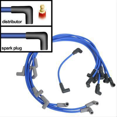 Summit spark plug wires spiro wound 8mm blue 90 degree boots chevy gmc 5.0/5.7l