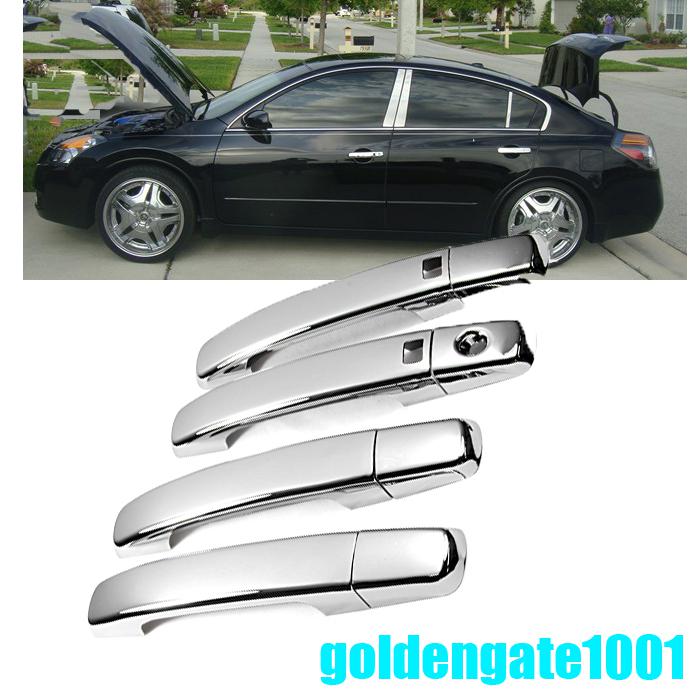 Silver mirror chrome door handle cover trims for 2004-2008 nissan maxima 1 set