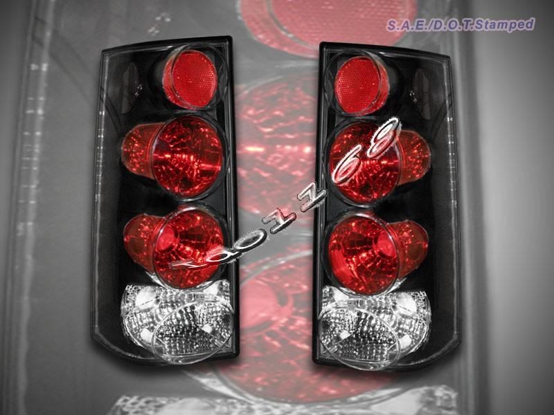 2003-2006 gmc savana/chevy express black tail lights 04