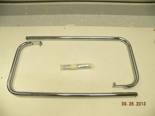 Custom hard case saddlebag guard rail for 3 rail kit chrome harley fl 1980 - 92