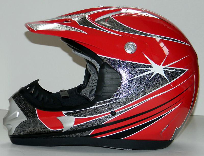 New brp ski-doo can-am snowcross helmet for atv motocross snowmobile red (xs, s)