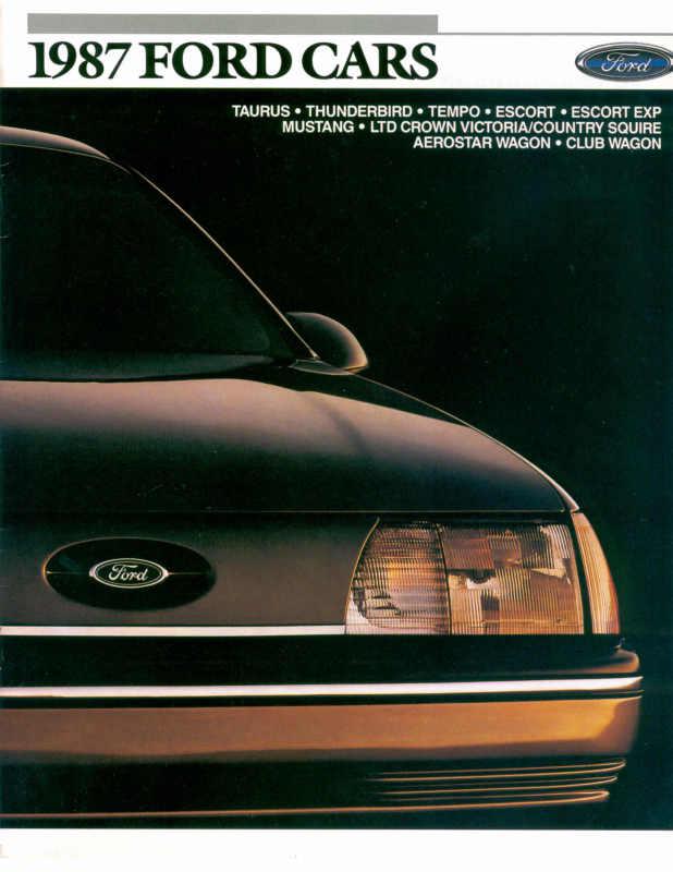 1987 ford car full line sales brochure original excellent condition k13