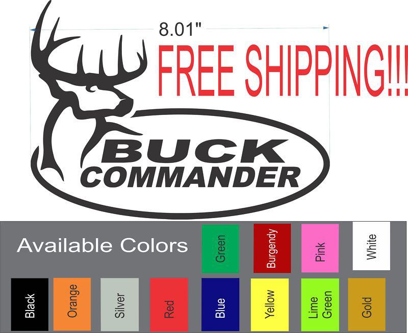 Buck commander sticker vinyl decal, hunting, deer, duck dynasty, gun, bow