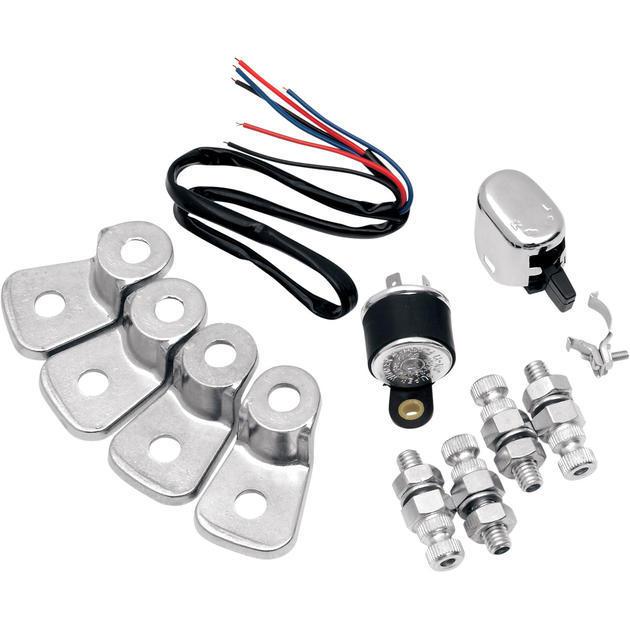 K&s turn signal wiring kit with mount brackets 12v